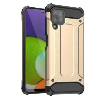 Dėklas Hybrid Armor skirtas Samsung Galaxy A22 4G telefonui, auksinis