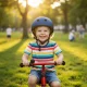 Vaikiškas dviratininko šalmas Trike Fix su LED, M (55-58 cm), tamsiai mėlynas
