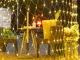 LED girlianda tinklas 100 LED 1x2m šiltai balta