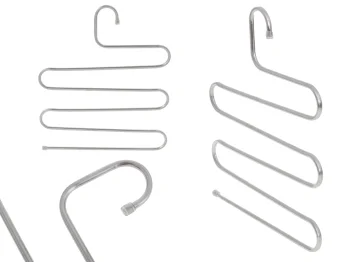 Universal wardrobe trouser hanger for 5 pairs, also for towels and ties