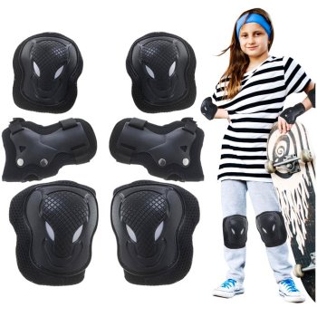 RALLEX Knee, Elbow, and Wrist Protection Set, Black