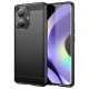 Dėklas Realme 10 Pro+ telefonui Carbon Case, juodas
