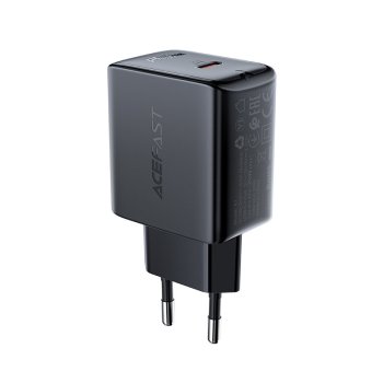 Acefast A1 greitasis tinklo įkroviklis USB Type-C 20W Power Delivery, juodas
