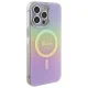 Guess IML Iridescent MagSafe dėklas iPhone 15 Pro, rožinis
