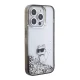 Karl Lagerfeld dėklas iPhone 15 Pro Max telefonui Liquid Glitter Choupette