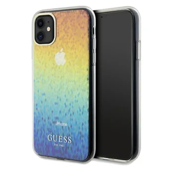 Guess dėklas iPhone 11 / XR IML Faceted Mirror Disco Iridescent, įvairiaspalvis