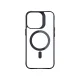 3mk iPhone 14 Pro Max dėklas Satin Armor MagCase, skaidrus su juodu rėmeliu