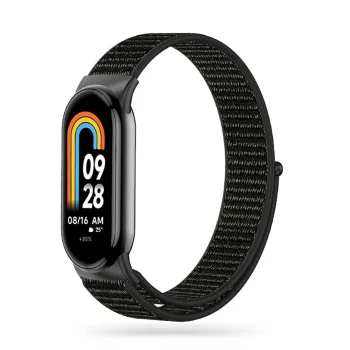 Tech-Protect Nylon dirželis Xiaomi Smart Band 8 / 8 NFC, juodas