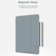 Apple iPad Pro 13\'\' (2024) (A2926 A2925) Nappa Texture Tri-Fold Book Case Cover, Blue