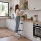 Sulankstomos plieninės kopėčios ModernHome, 2 pakopų