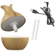 Ultrasonic Air Humidifier and Diffuser with LED Light, Brown