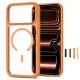 Tech-Protect MagOne CC MagSafe dėklas ir 2 apsauginiai stiklai iPhone 18 Pro / 17 Pro, oranžinis / skaidrus