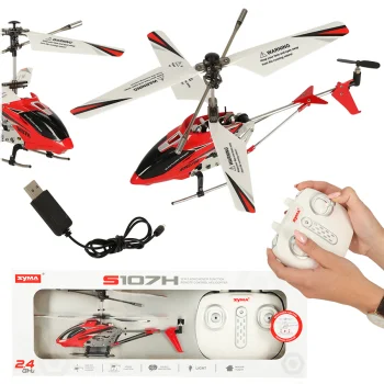 Syma S107H RC sraigtasparnis su pulteliu 2.4GHz, raudonas