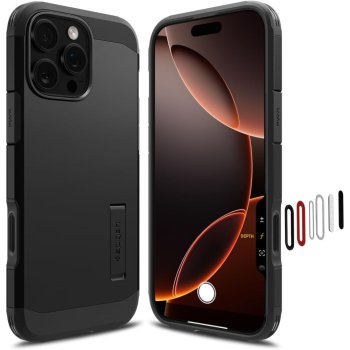 Spigen Tough Armor T MagSafe Case for iPhone 16 Pro Max, Black