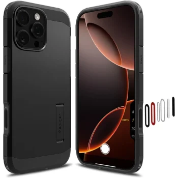 Spigen Tough Armor T MagSafe dėklas telefonui iPhone 16 Pro Max, juodas