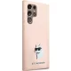 Karl Lagerfeld dėklas Samsung Galaxy S23 Ultra, Silicone Choupette, rožinis
