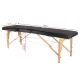 Sulankstomas medinis masažo stalas Case WOOD COMFORT, 2 dalių, juodas