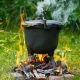 Multigarden VK8L BLACK Cast Iron Campfire Pot, 8L, Black