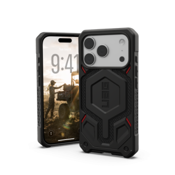 UAG Monarch Pro MagSafe dėklas iPhone 17 Pro telefonui, juodas