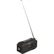 Avarinis radijas PerfectPro E-100 DAB+ FM Bluetooth su rankena ir saulės moduliu, juodas