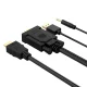 Orico XD-VATH VGA + 3.5 mm į HDMI laidas su USB maitinimu 5m Juodas