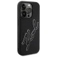 Karl Lagerfeld dėklas iPhone 15 Pro Max telefonui 3D Rubber Signature, juodas
