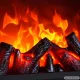 Dekoratyvinis LED židinys-žibintas su liepsnos imitacija, USB / 3x LR14, 25 x 17 x 13 cm, juodas
