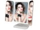 Folding Cosmetic Mirror with LED Lighting, White