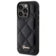 Guess Quilted Metal Logo dėklas iPhone 15 Pro Max telefonui, juodas