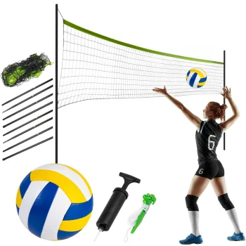 Neo-Sport tinklinio ir badmintono tinklas su stovu, 570 cm