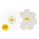 4Fizjo Cotton Nipple Covers Flower Shape, 20 pcs, Beige