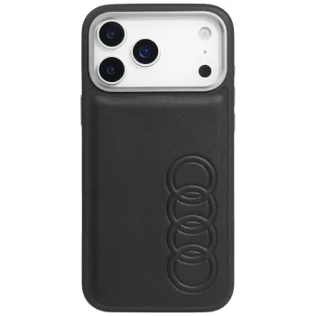 Audi TT Synthetic Leather MagSafe dėklas iPhone 17 Pro - juodas