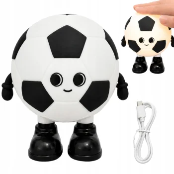 Silikoninė LED naktinė lemputė „Futbolo kamuolys“, RGB