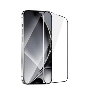 TFO Tempered Glass with Metal Frame for iPhone 16 Plus (Black)