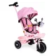 ECOTOYS vaikiškas triratukas-vežimėlis su apsukama sėdyne, rožinis