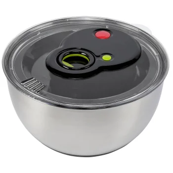 Emsa Turboline 513441 salotų džiovyklė 4.5L, nerūdijantis plienas, juoda