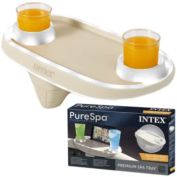 Intex SPA LED Cup Holder with Tablet / Phone Slot, Beige