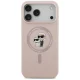 Karl Lagerfeld dėklas iPhone 17 Pro Max telefonui Silicone Karl&Choupette MagSafe, rožinis