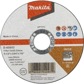 Makita D-65953 INOX pjovimo diskas metalui ir nerūdijančiajam plienui 115 mm