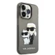 Karl Lagerfeld dėklas iPhone 14 Pro Max telefonui Glitter Karl&Choupette, juodas