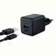 3mk Hyper GaN įkroviklis 20W USB-C USB-A QC4+ PD PPS, juodas