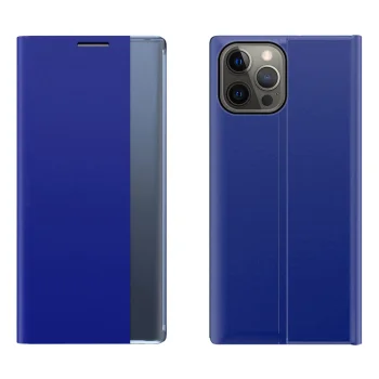 Sleep Case Bookcase Flip Case with Smart Window for iPhone 13 Pro, Blue
