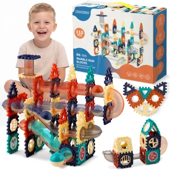 Magnetinis konstruktorius su kamuoliukų trasa Ricokids RK-765, 110 det.