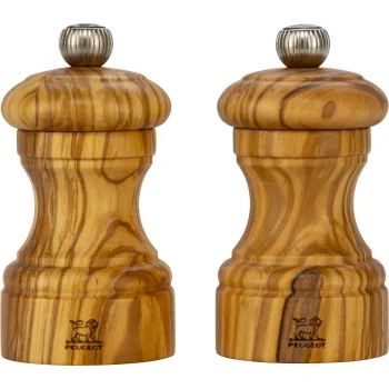 Peugeot Bistro pipirų ir druskos malūnėlių rinkinys 10 cm, alyvmedis