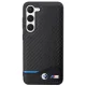 BMW Leather Carbon dėklas skirtas Samsung Galaxy S23+, juodas