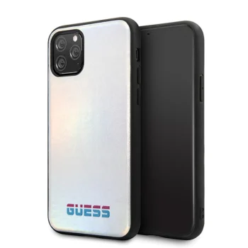Guess iPhone 11 Pro dėklas Iridescent, sidabrinis