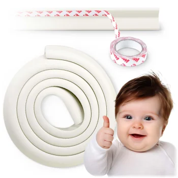 Ricokids 798700 Foam Edge Protector Tape for Furniture, White, 2 m
