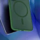 „3mk Smoke MagCase“ dėklas „iPhone 16 Pro Max“, žalias pusiau skaidrus