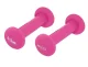 Viniliniai metaliniai hanteliai 4Fizjo Fitness, 2 x 0,5 kg, rožiniai
