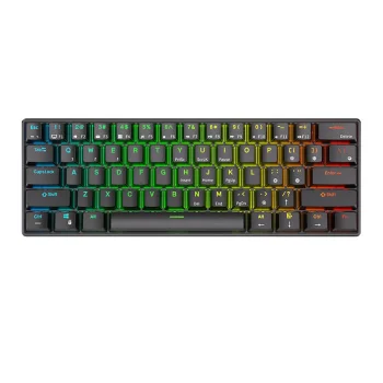 Mechaninė klaviatūra Royal Kludge RK61 RGB, Red Switch, juoda